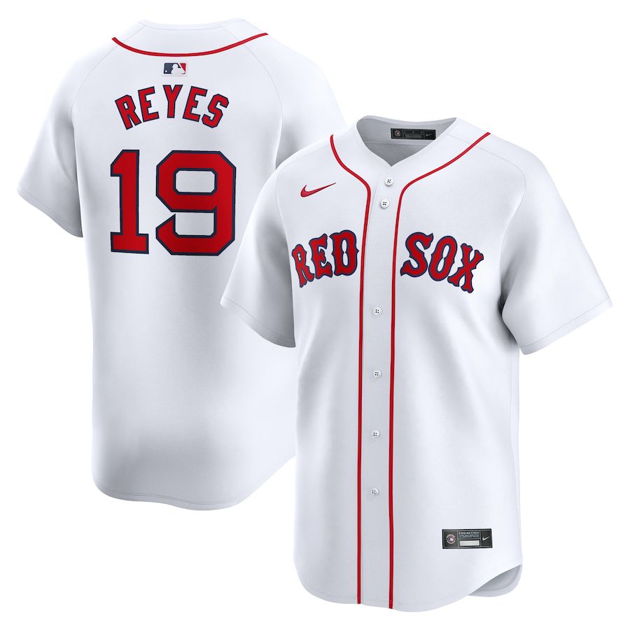 Men Boston Red Sox #19 Pablo Reyes Nike White Home Limited Player MLB Jersey